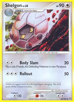 Shelgon card from Stormfront, number 50/100