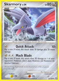 Skarmory card from Stormfront, number 51/100
