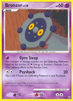 Bronzor card from Stormfront, number 55/100