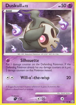 Duskull card from Stormfront, number 59/100