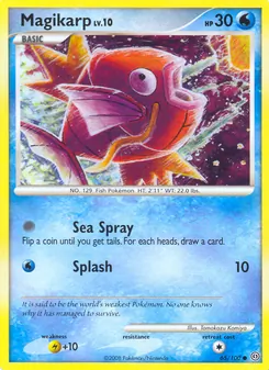 Magikarp card from Stormfront, number 65/100