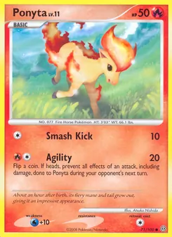 Ponyta card from Stormfront, number 71/100