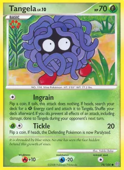Tangela card from Stormfront, number 78/100