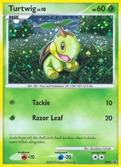Turtwig card from DP Black Star Promos, number DP01/56
