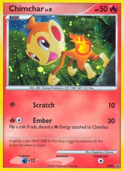 Chimchar card from DP Black Star Promos, number DP02/56