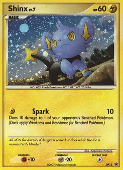 Shinx card from DP Black Star Promos, number DP15/56