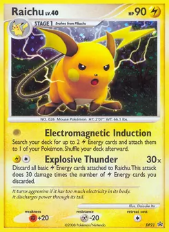 Raichu card from DP Black Star Promos, number DP21/56