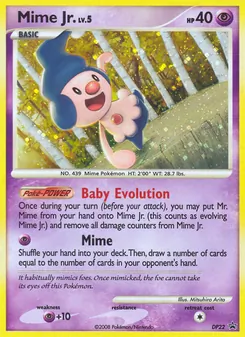 Mime Jr. card from DP Black Star Promos, number DP22/56