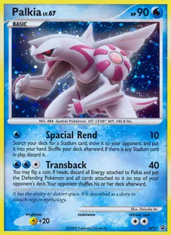 Palkia card from DP Black Star Promos, number DP27/56