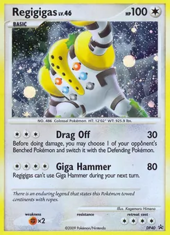 Regigigas card from DP Black Star Promos, number DP40/56
