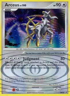 Arceus card from DP Black Star Promos, number DP50/56