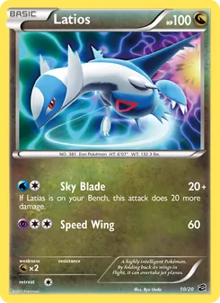 Latios card from Dragon Vault, number 10/20