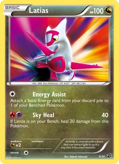 Latias card from Dragon Vault, number 9/20