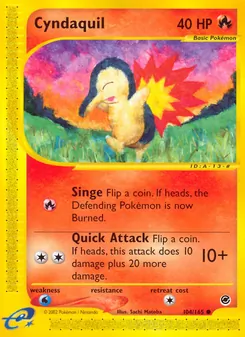 Cyndaquil card from Expedition Base Set, number 104/165