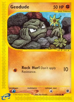 Geodude card from Expedition Base Set, number 110/165