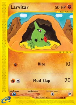 Larvitar card from Expedition Base Set, number 116/165