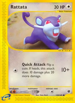 Rattata card from Expedition Base Set, number 128/165