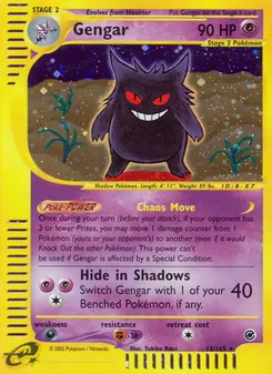 Gengar card from Expedition Base Set, number 13/165