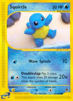 Squirtle card from Expedition Base Set, number 131/165