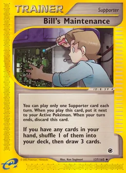 Bill's Maintenance card from Expedition Base Set, number 137/165