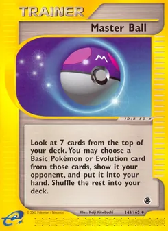 Master Ball card from Expedition Base Set, number 143/165
