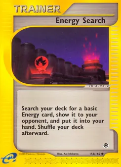 Energy Search card from Expedition Base Set, number 153/165