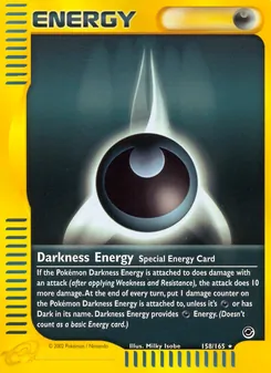 Darkness Energy card from Expedition Base Set, number 158/165