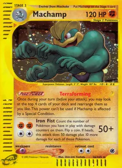 Machamp card from Expedition Base Set, number 16/165