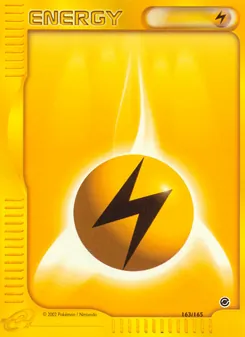 Lightning Energy card from Expedition Base Set, number 163/165