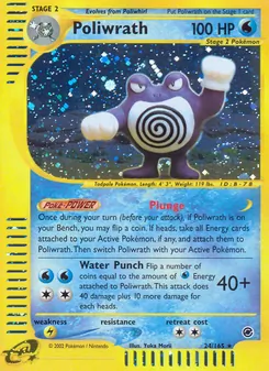 Poliwrath card from Expedition Base Set, number 24/165