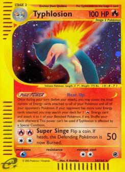 Typhlosion card from Expedition Base Set, number 28/165