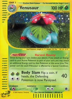 Venusaur card from Expedition Base Set, number 30/165