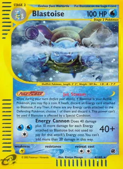 Blastoise card from Expedition Base Set, number 4/165