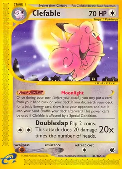 Clefable card from Expedition Base Set, number 41/165
