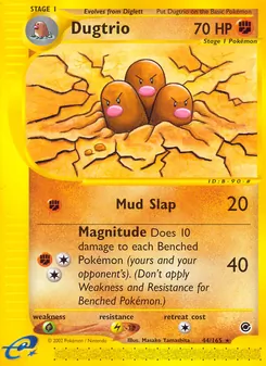 Dugtrio card from Expedition Base Set, number 44/165