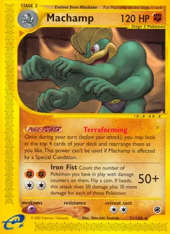 Machamp card from Expedition Base Set, number 51/165