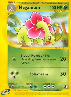 Meganium card from Expedition Base Set, number 53/165