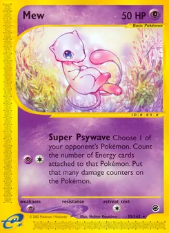 Mew card from Expedition Base Set, number 55/165