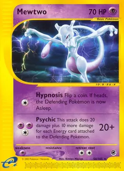 Mewtwo card from Expedition Base Set, number 56/165