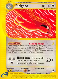 Pidgeot card from Expedition Base Set, number 59/165