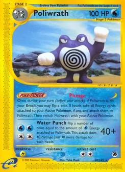 Poliwrath card from Expedition Base Set, number 60/165