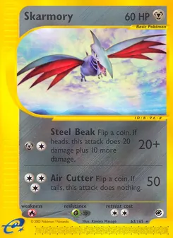 Skarmory card from Expedition Base Set, number 63/165