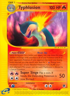 Typhlosion card from Expedition Base Set, number 65/165