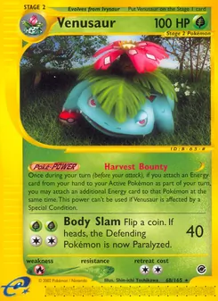 Venusaur card from Expedition Base Set, number 68/165