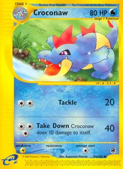 Croconaw card from Expedition Base Set, number 74/165