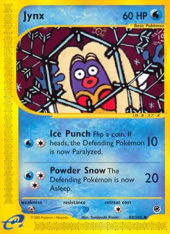 Jynx card from Expedition Base Set, number 83/165