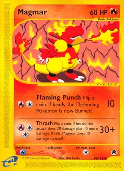 Magmar card from Expedition Base Set, number 86/165
