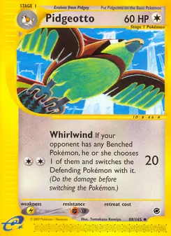 Pidgeotto card from Expedition Base Set, number 88/165