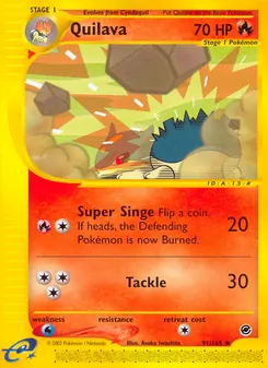 Quilava card from Expedition Base Set, number 91/165