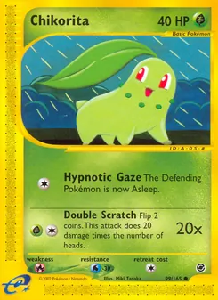 Chikorita card from Expedition Base Set, number 99/165